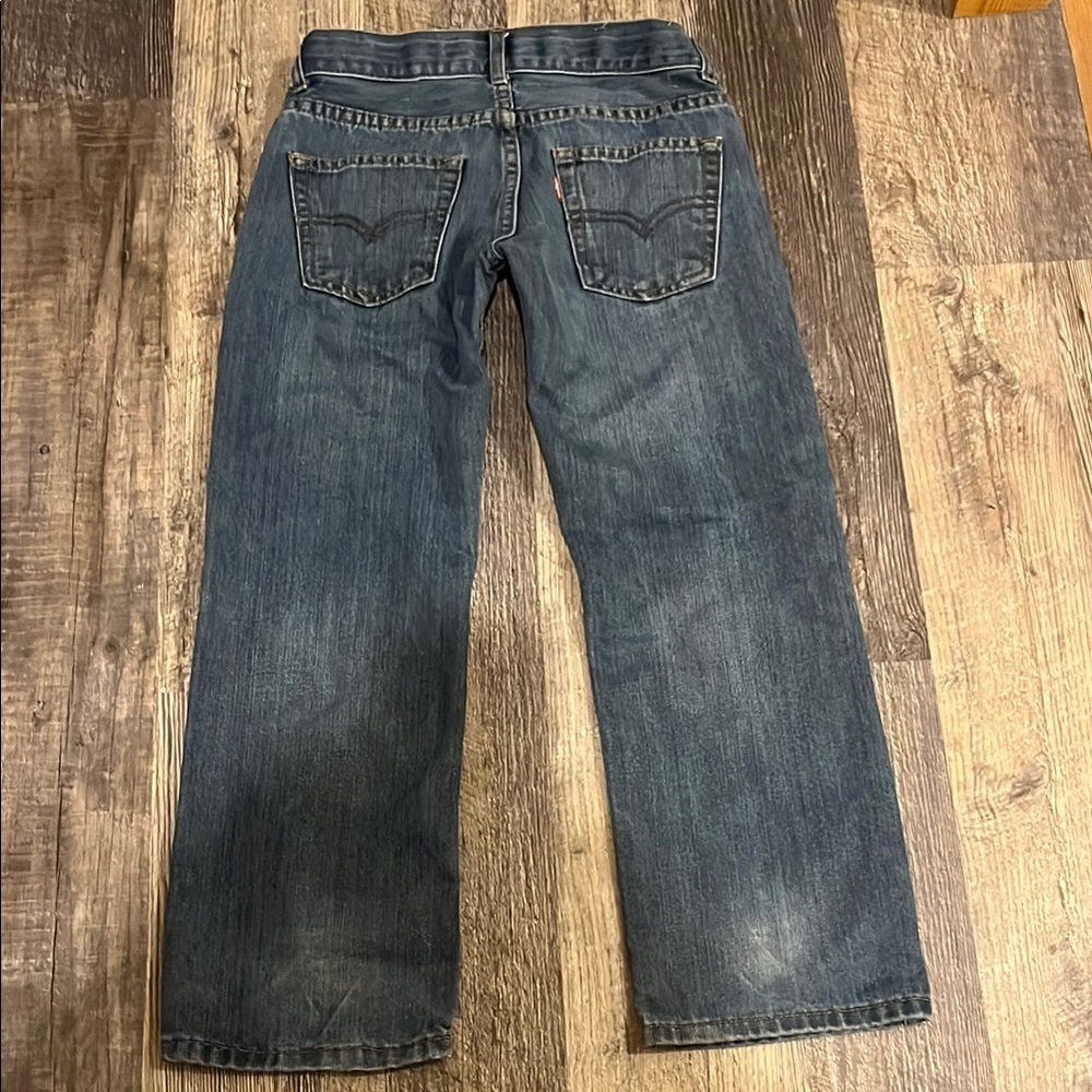 Levi's Blue Straight-Leg Denim Jeans - Picture 4 of 6